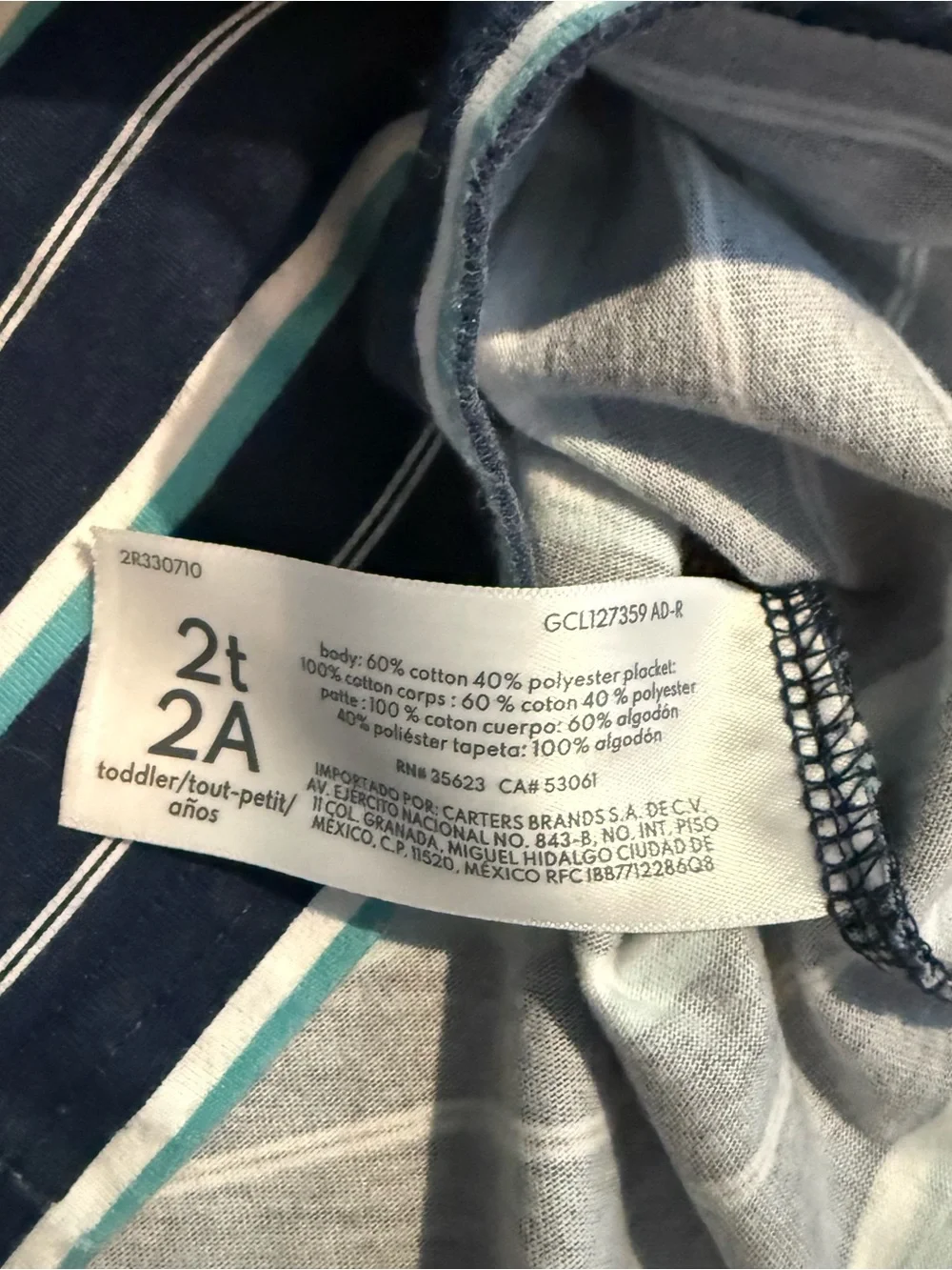 Carter’s Toddler Boys 2T Striped Hooded Henley Brown Jogger 2 Piece Outfit